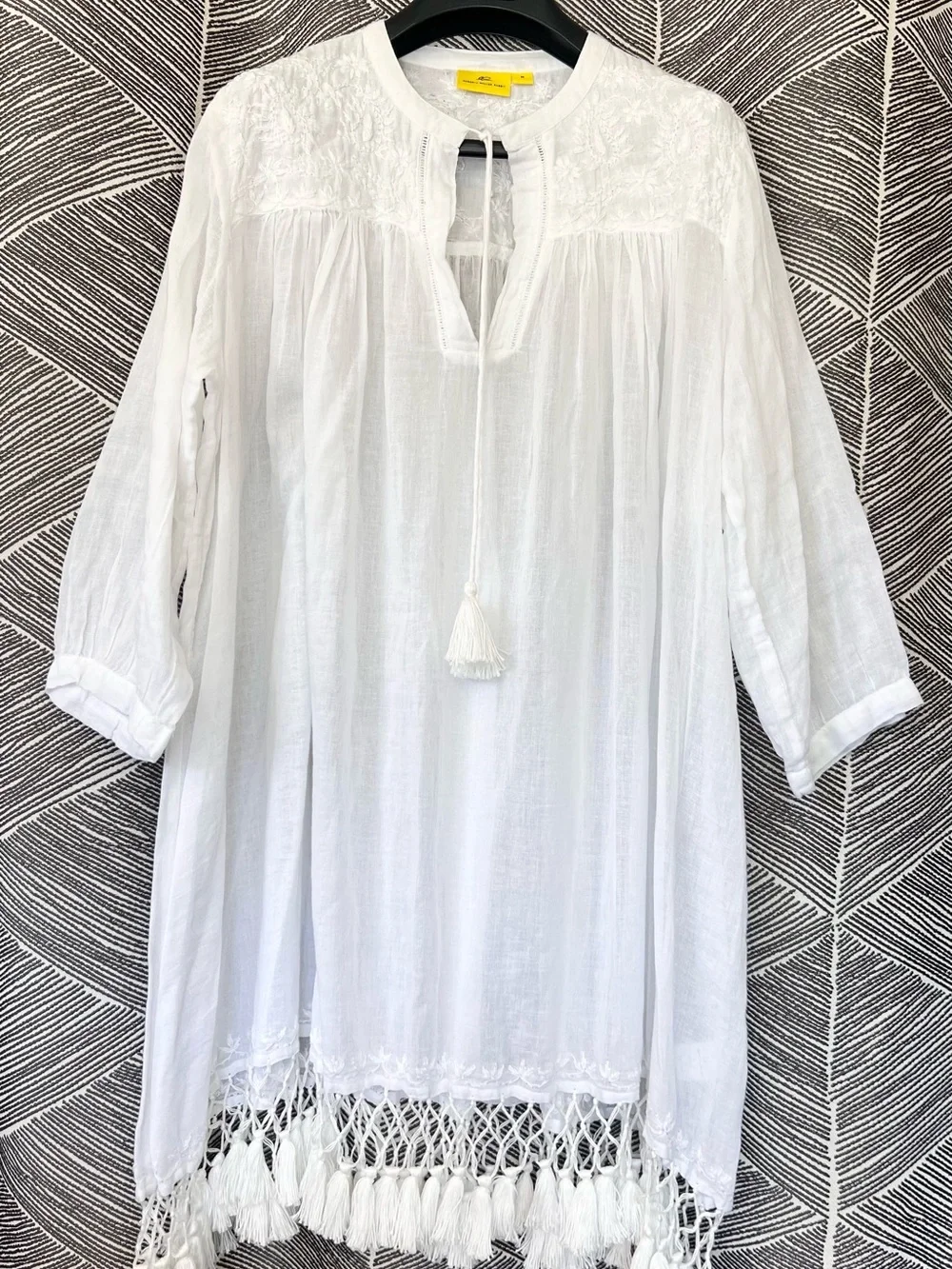 Roberta Roller Rabbit White Tassel Tunic